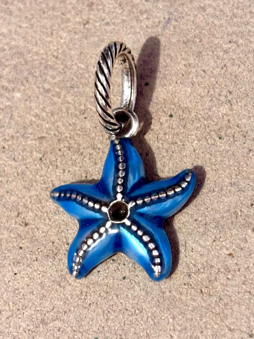 🆕Listing Brighton Seascape Starfish charm Blue enamel w clear crystals on front